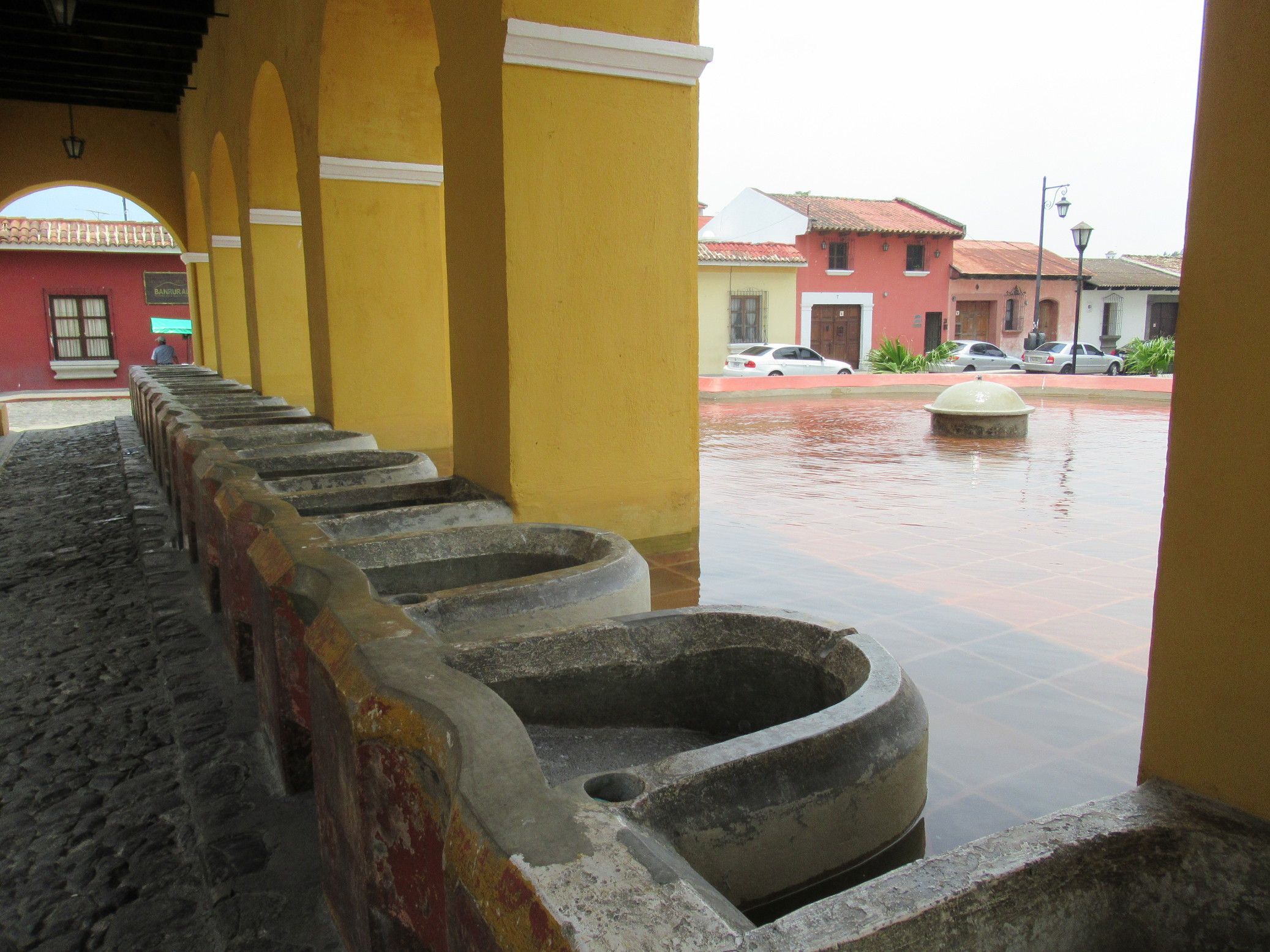 an area for washing clothes in central Antigua
